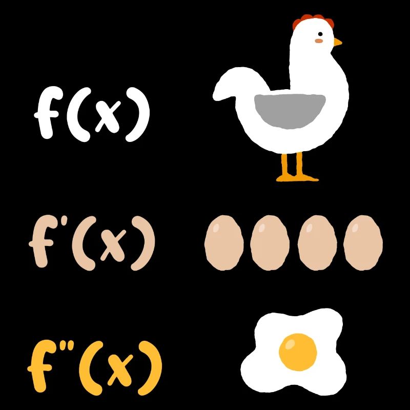 Math Derivation Chicken Student Teacher Gift