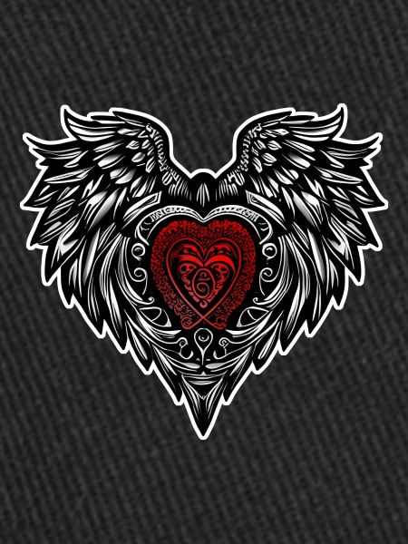 Angel wing heart