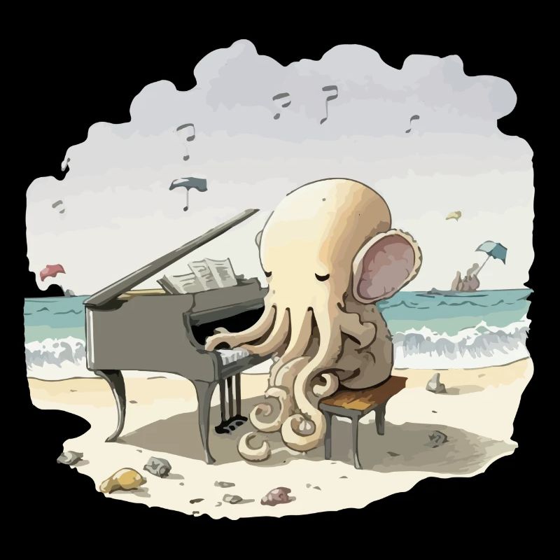 Octo la pieuvre pianiste