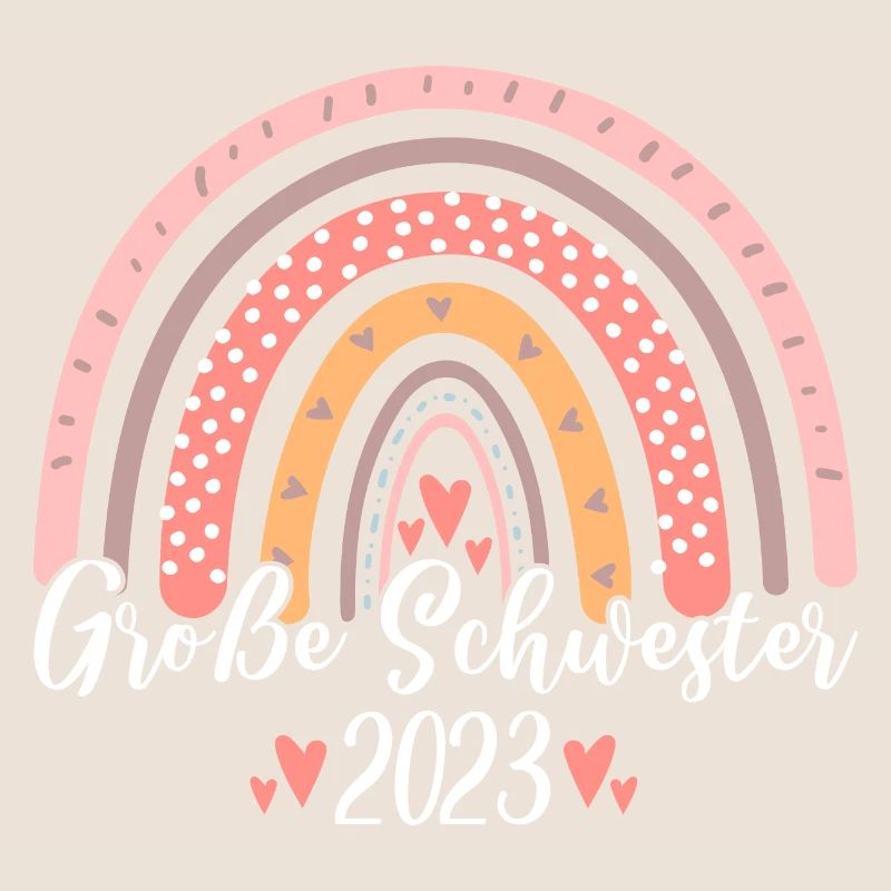 Große Schwester 2023 Boho Regenbogen Mädchen