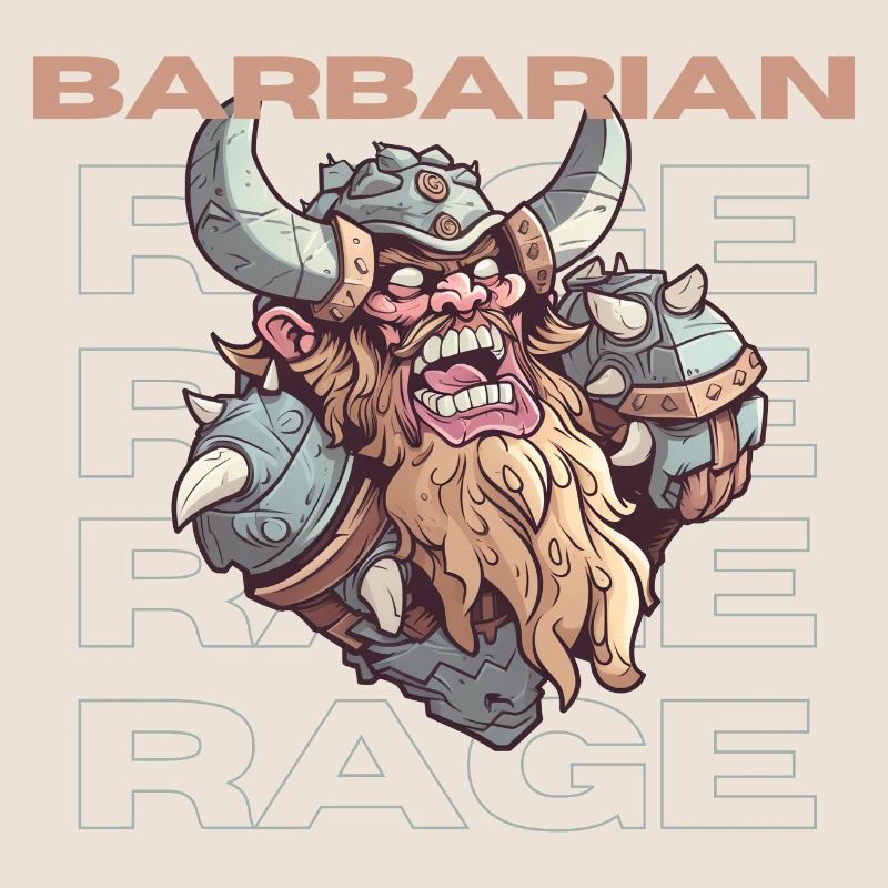 Barbarian in RPG Ready To Rage