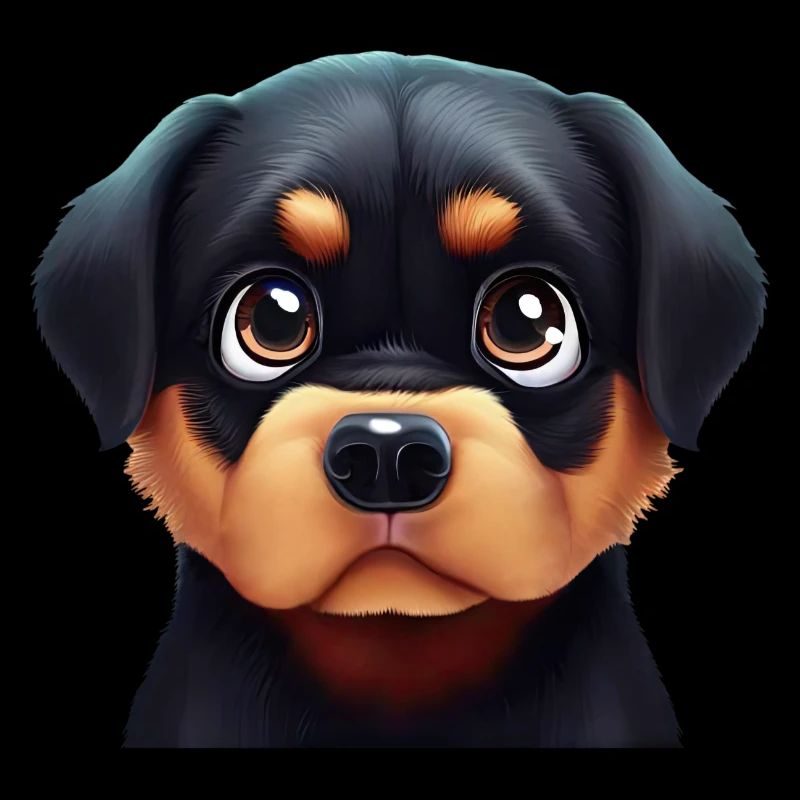 Visage amical de Rottweiler