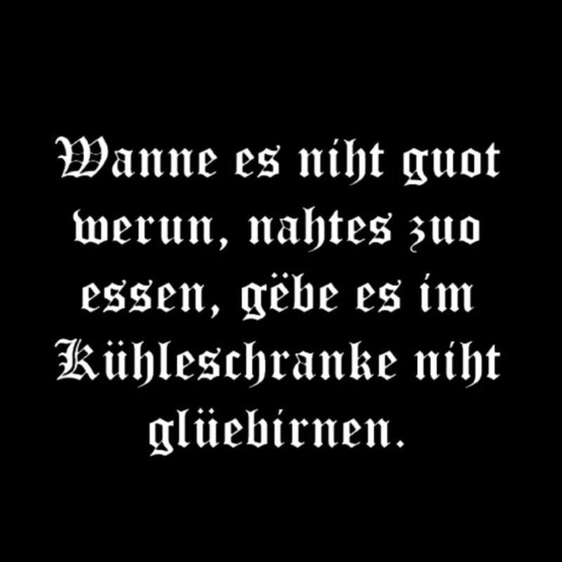 Lustige Sprüche mit alter deutscher Schrift