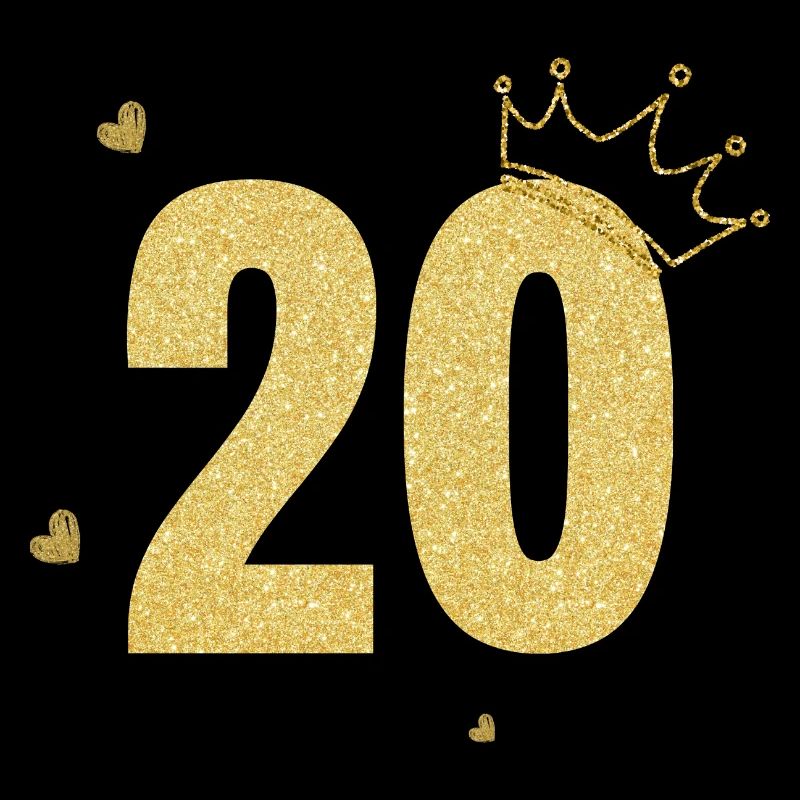 20e anniversaire couronne doré