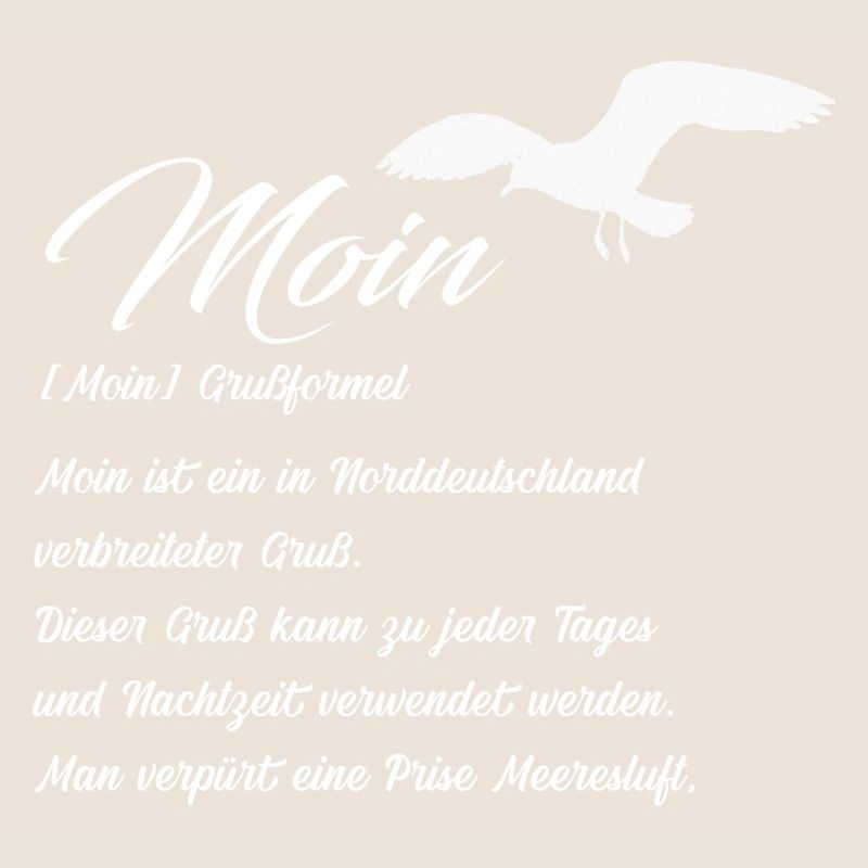 Moin Definiton Geschenk Idee mit Möwe