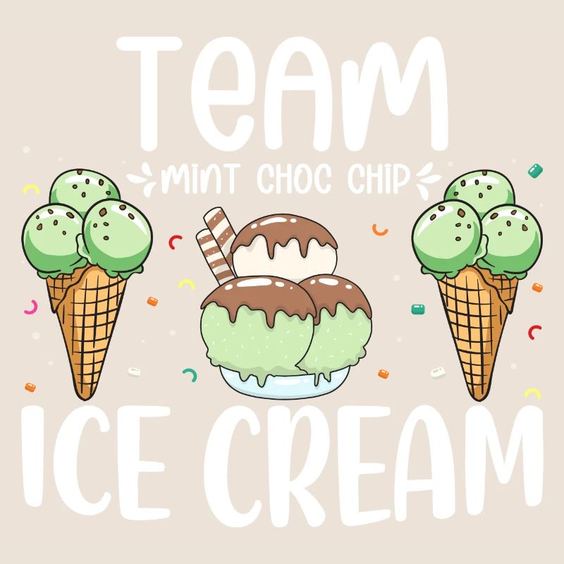 Team Mint Choc Crème glacée Cornet Crème glacée Crème glacée