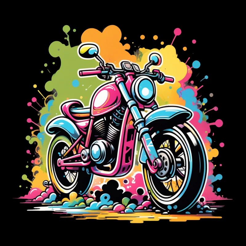 moto - motard - graffiti