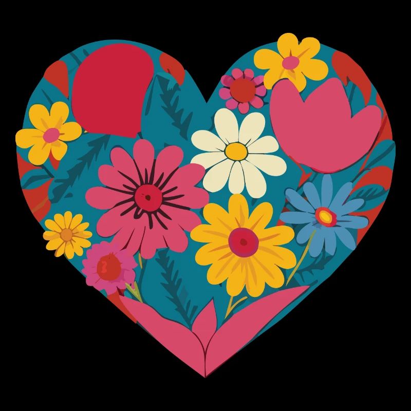 Amour - Fleurs - Cœur