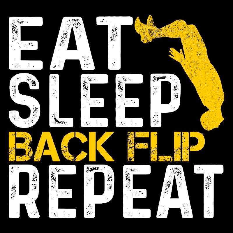 Vintage Eat Sleep Back Flip Répéter, Retour Flip