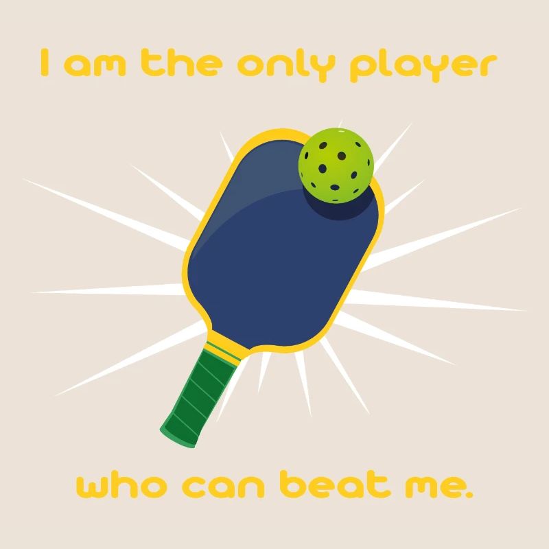 Pickleball . Ich bin der Einzige, der mich besiegen kann