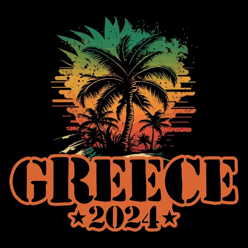 Greece 2024 Team Palm Trees Multicolored
