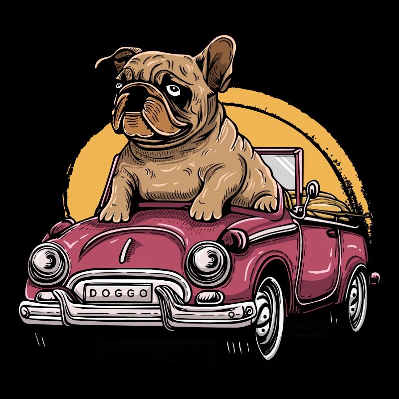 Chien bouledogue animaux chiot chien mignon Art de l’aquarelle
