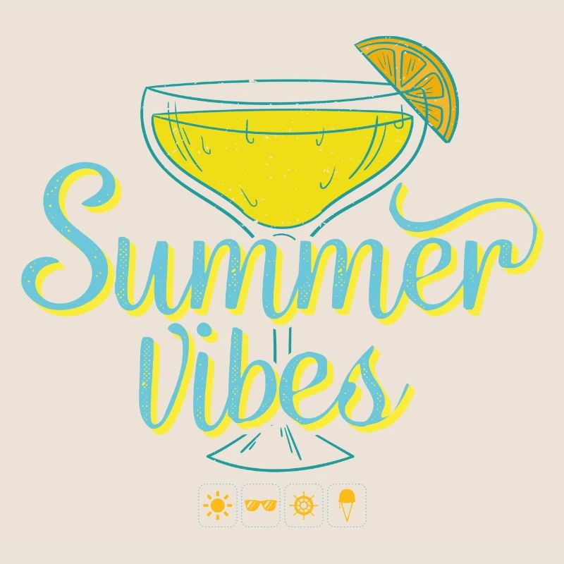 Fresh design summer vibes with a nice cocktail