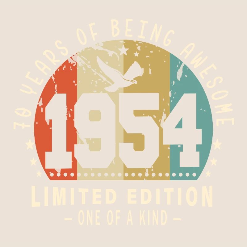 Original Born In 1954 Authentic Gift 1954 Bursdag