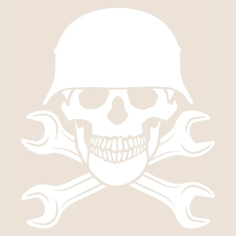 SKULL WAR HELMET WRENCH TOOL LOGO