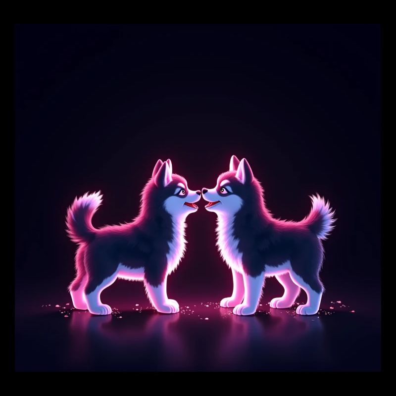 Adorables petits chiots husky