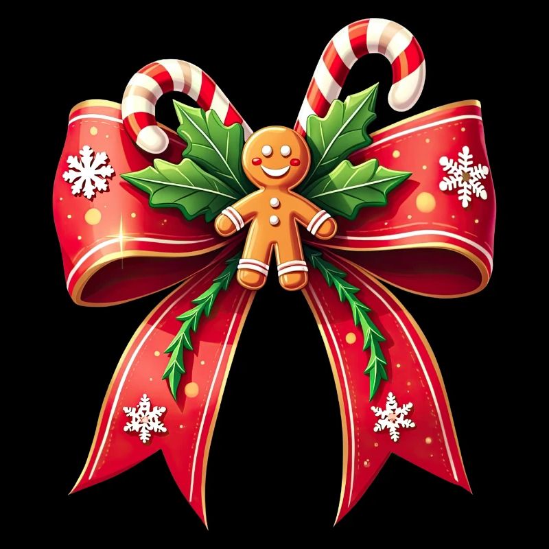 Cadeau De Noël Noeud Canne À Sucre