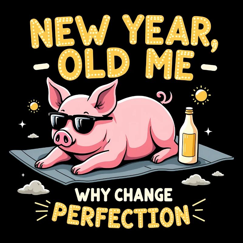 Cochon drôle - Design du Nouvel An