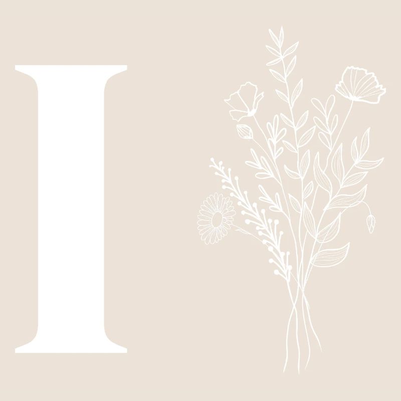 Lette i fleurs minimalistes