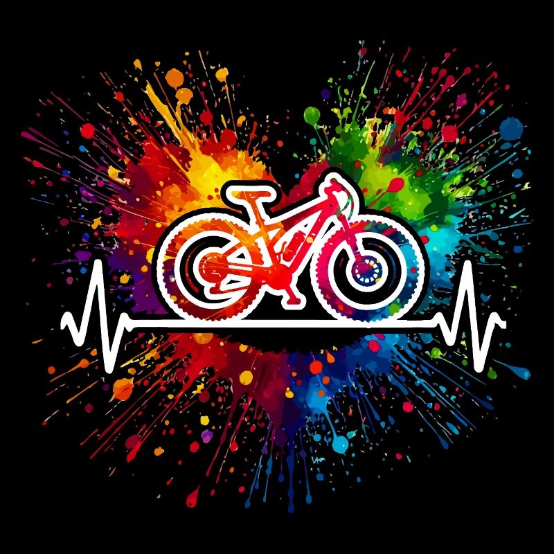 MTB Herzschlag Farbspritzer