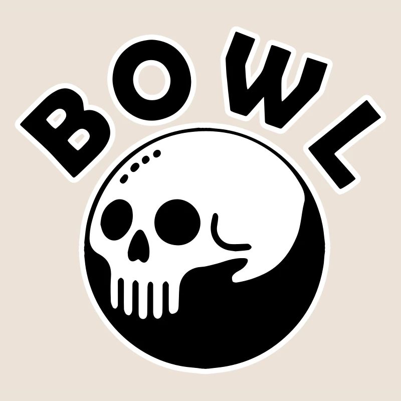 Totenkopf Bowlingkugel - Schüssel Design