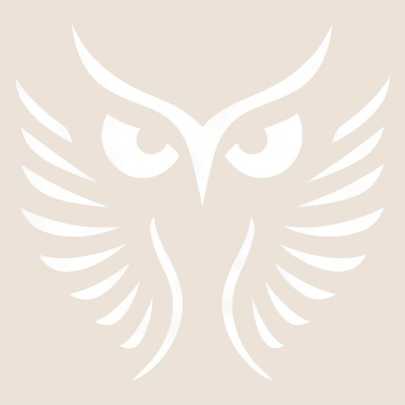 Moderne Eule: Abstrakte, Minimalistische Kunst