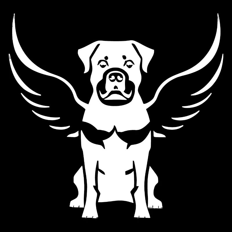 Rottweiler Aile d’ange Silhouette