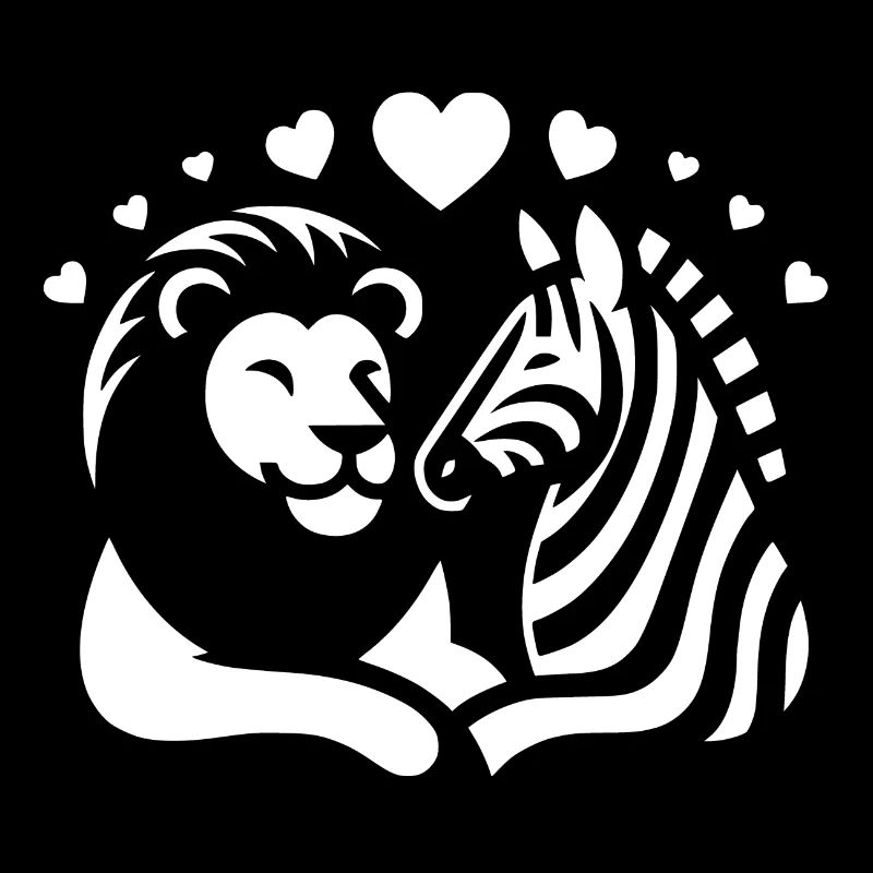 Löwe und Zebra Liebe und Freundschaft