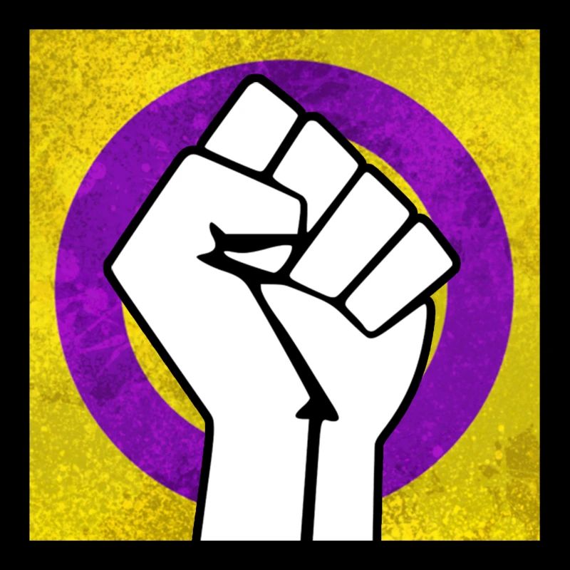 Intersex Pride Faust Aufkleber