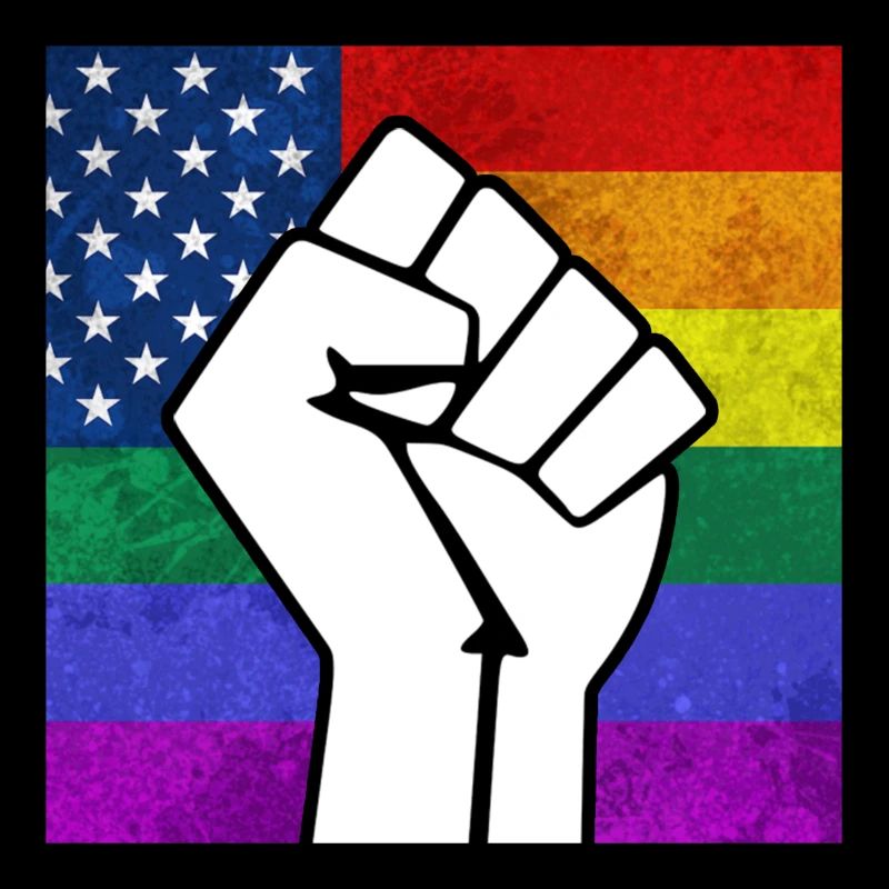 Regenbogen USA Pride Faust Aufkleber