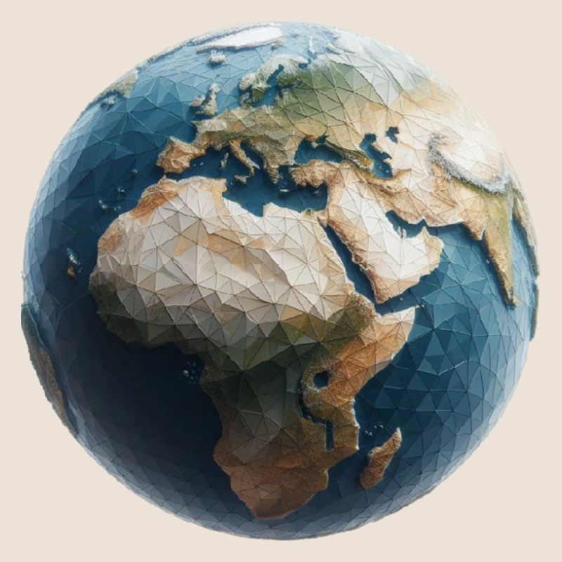Planète Terre Polygone