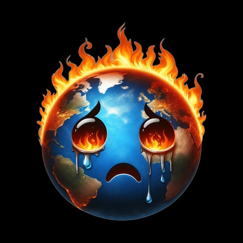 Burning sad earth