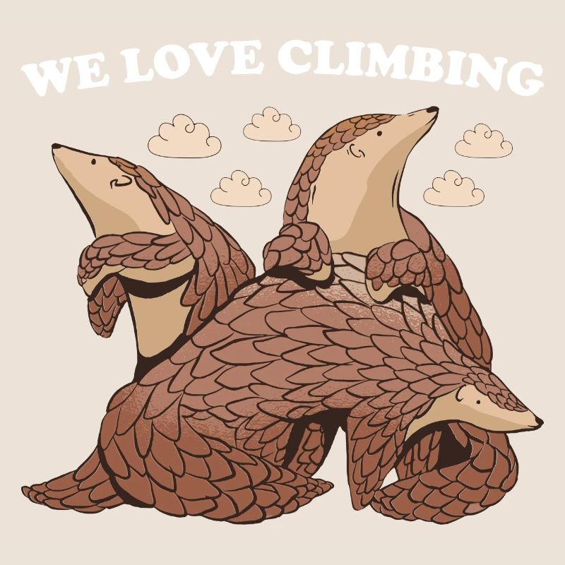 Nous aimons escalader pangolin