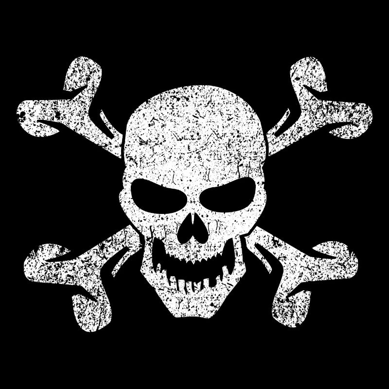 Plain Vintage Skull And Crossbones