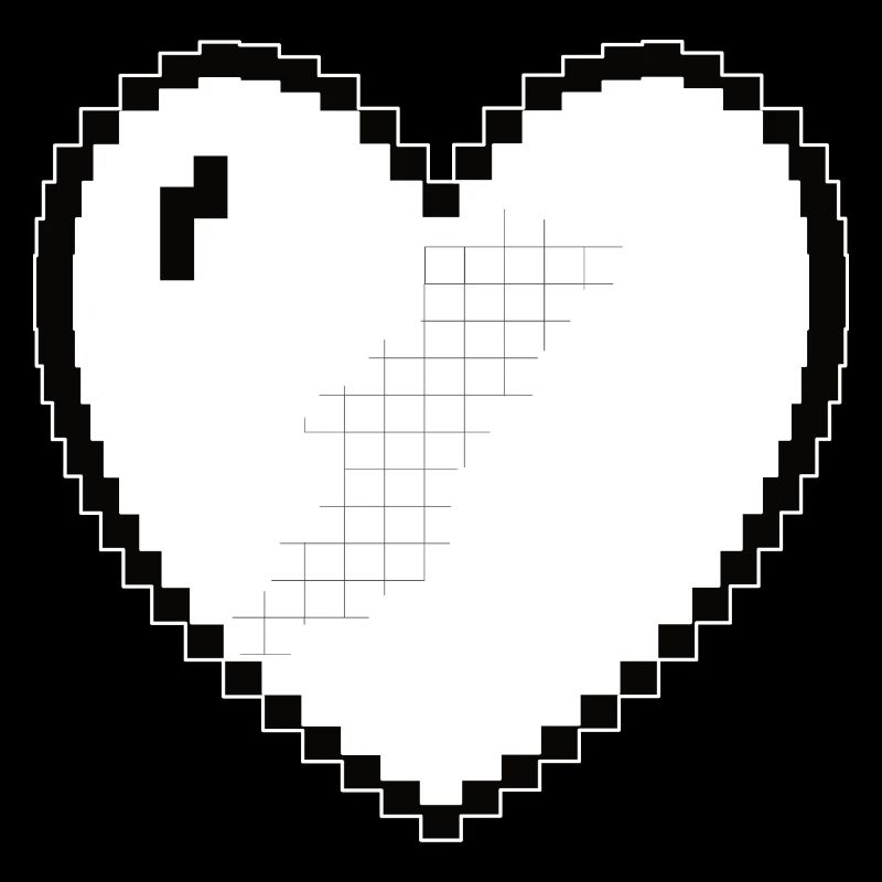 Herz heart Pixel Gamer Geschenk