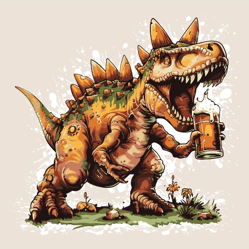 Dinosaurier stegosaurus Bier