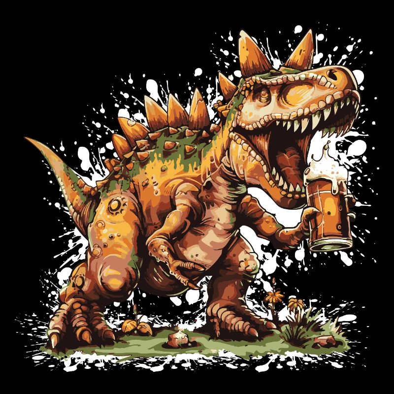 Dinosaur stegosaurus beer