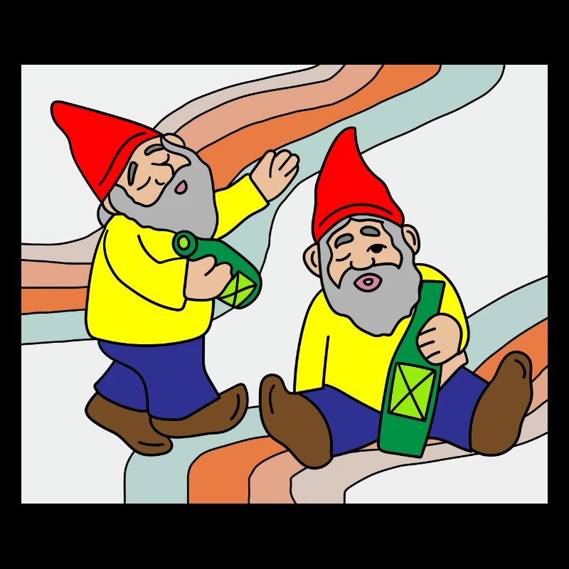 Funny dwarf garden gnome