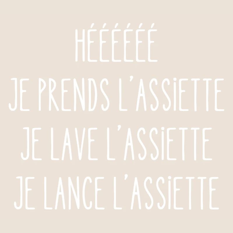 je prends l'assiette