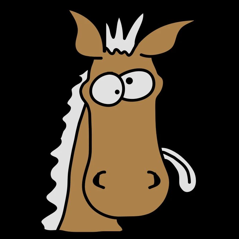 Funny Crazy Comic Horse