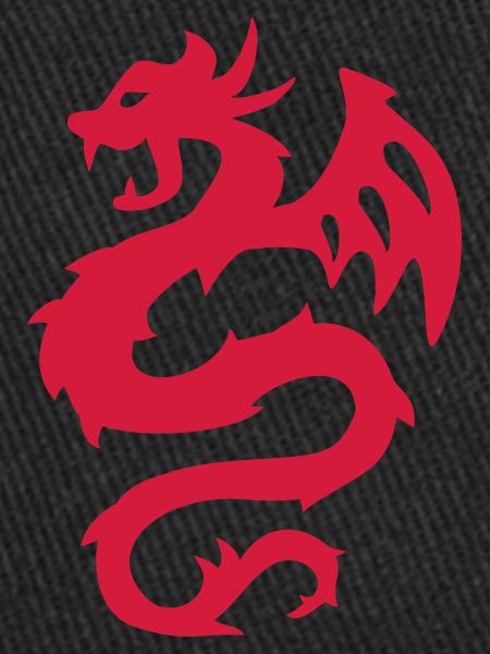 Fire Dragon Silhouette Print