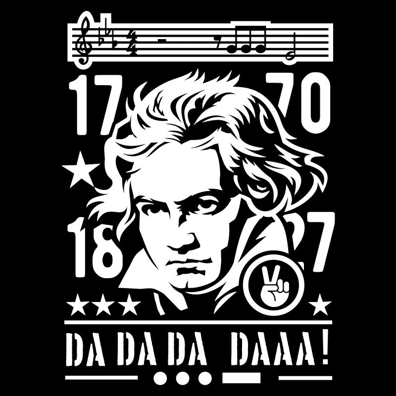 Beethoven Portrait First Notes Fifth Symphony
