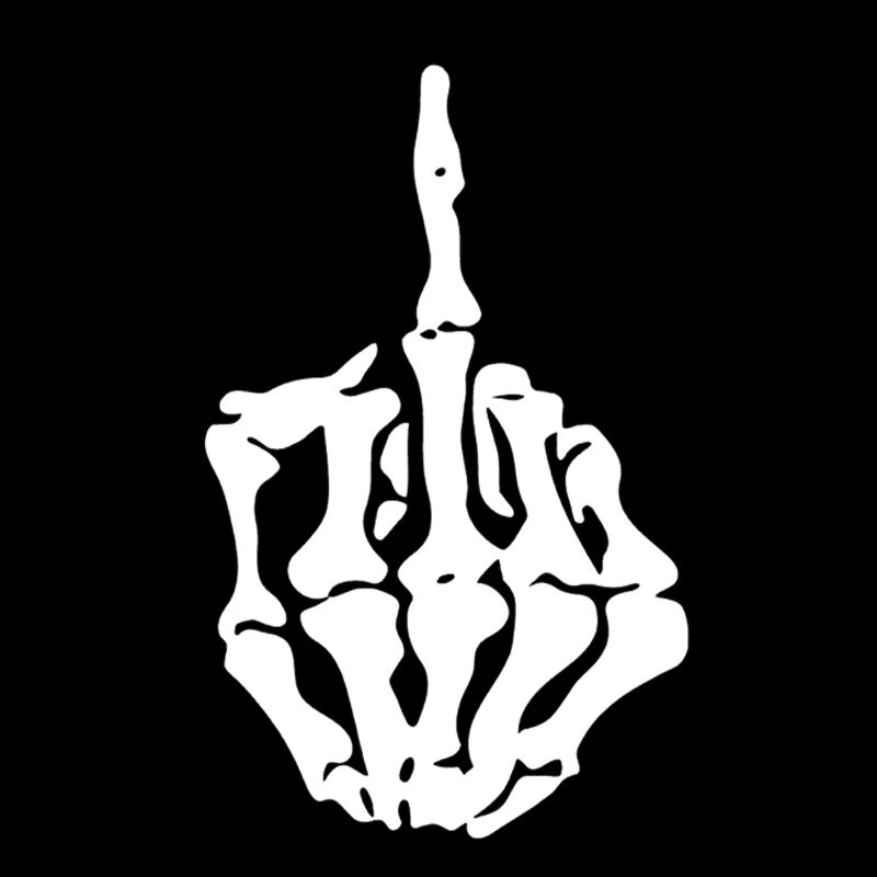 F*** Y**! Doigt d'honneur squelette