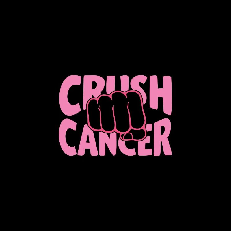 Zerschlage den Krebs mit Faust Rosa Band