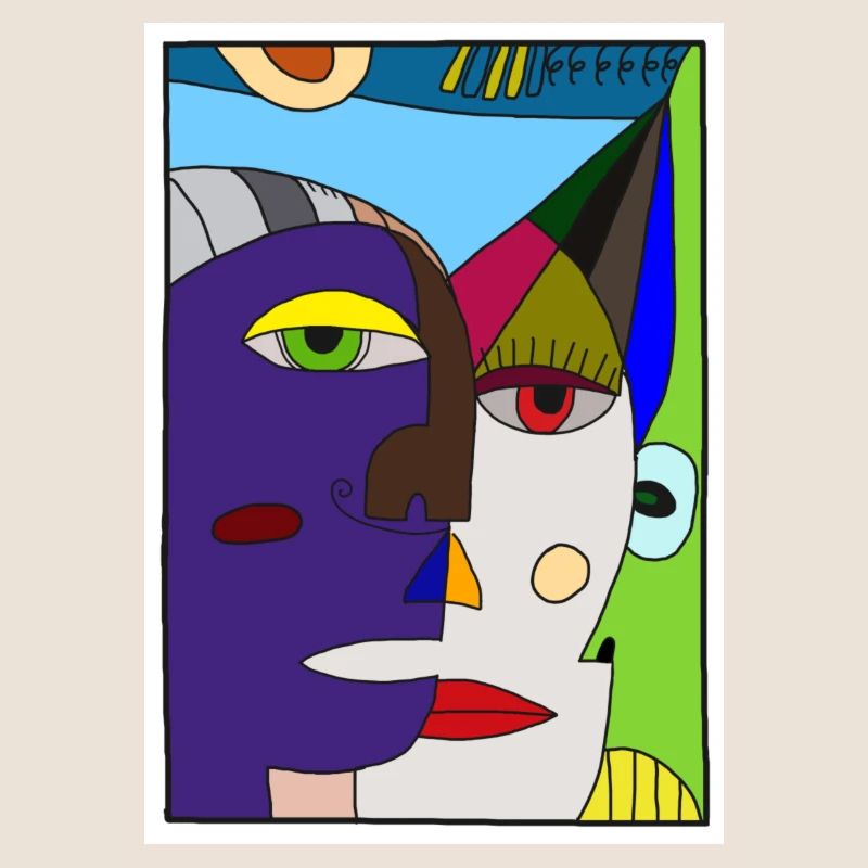 Visages abstraits Picasso