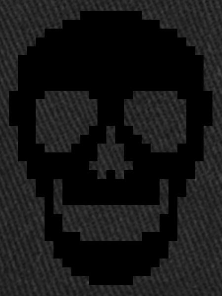 Pixel skull skull black