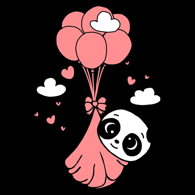 Panda cub dans les nuages