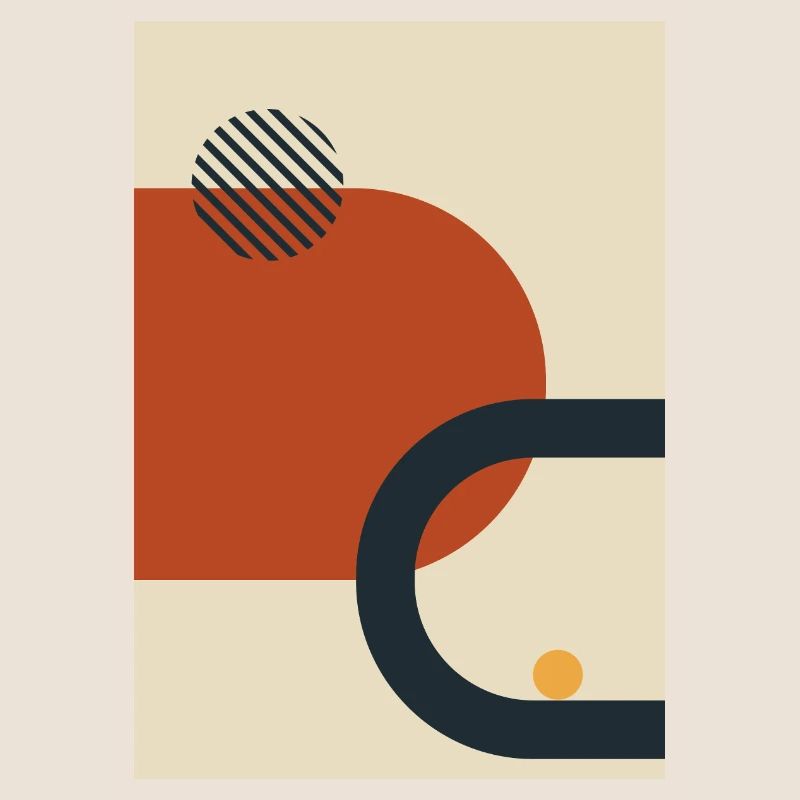 Colorful Modern Abstract Forms Art Collage #8