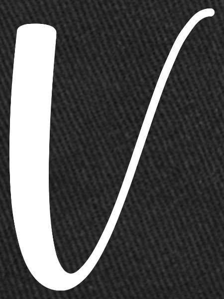 Calligraphy, initial V