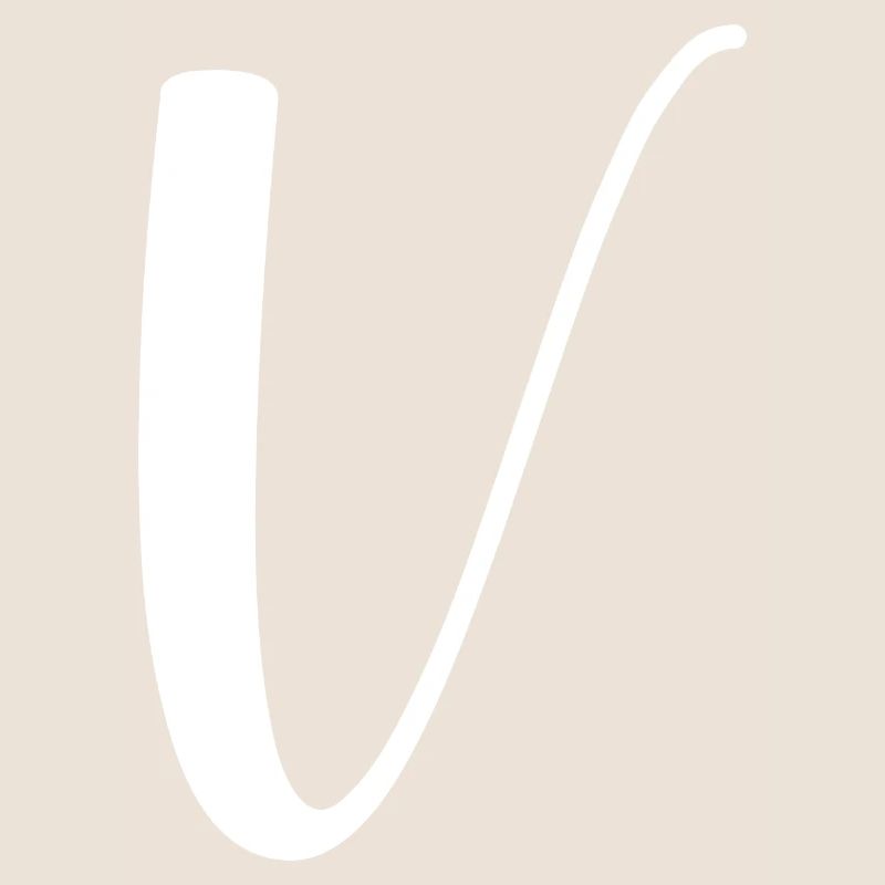 Calligraphy, initial V